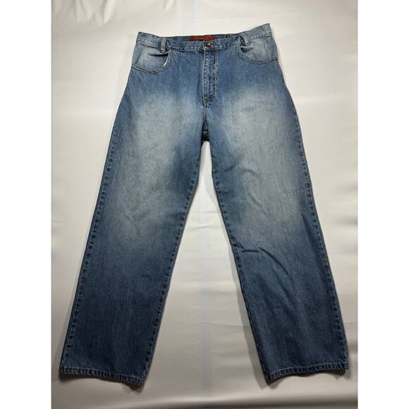 Sean John Denim Men's Baggy Wide Leg Blue Denim Jeans - Size 36 (36x32) - Picture 1 of 4